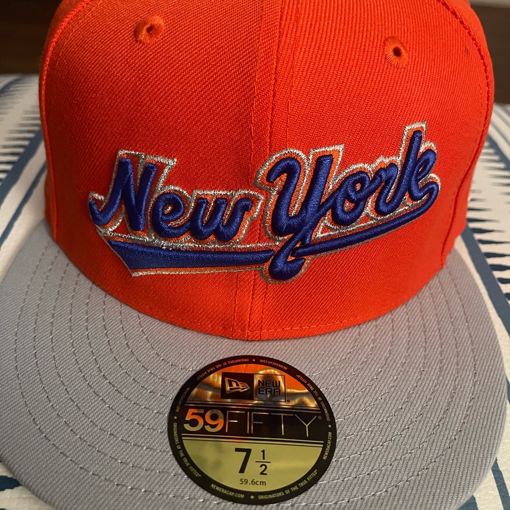*NWT* MLB New York ”25th Anniversary Miracle Mets” New Era Fitted Cap 7 7/8”